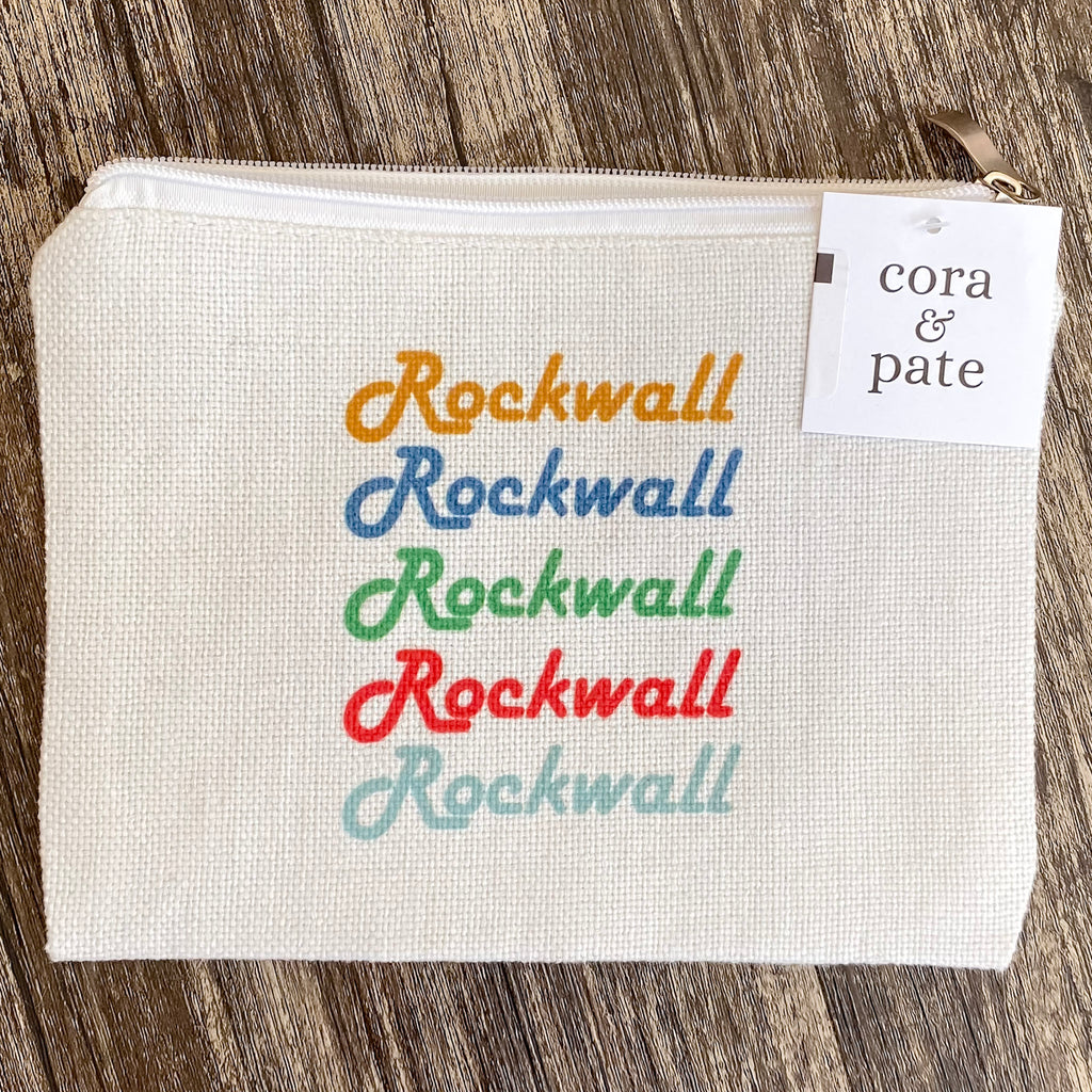 Rockwall Rockwall Rockwall Multi Color Accessory Bag - Lyla's: Clothing, Decor & More - Plano Boutique