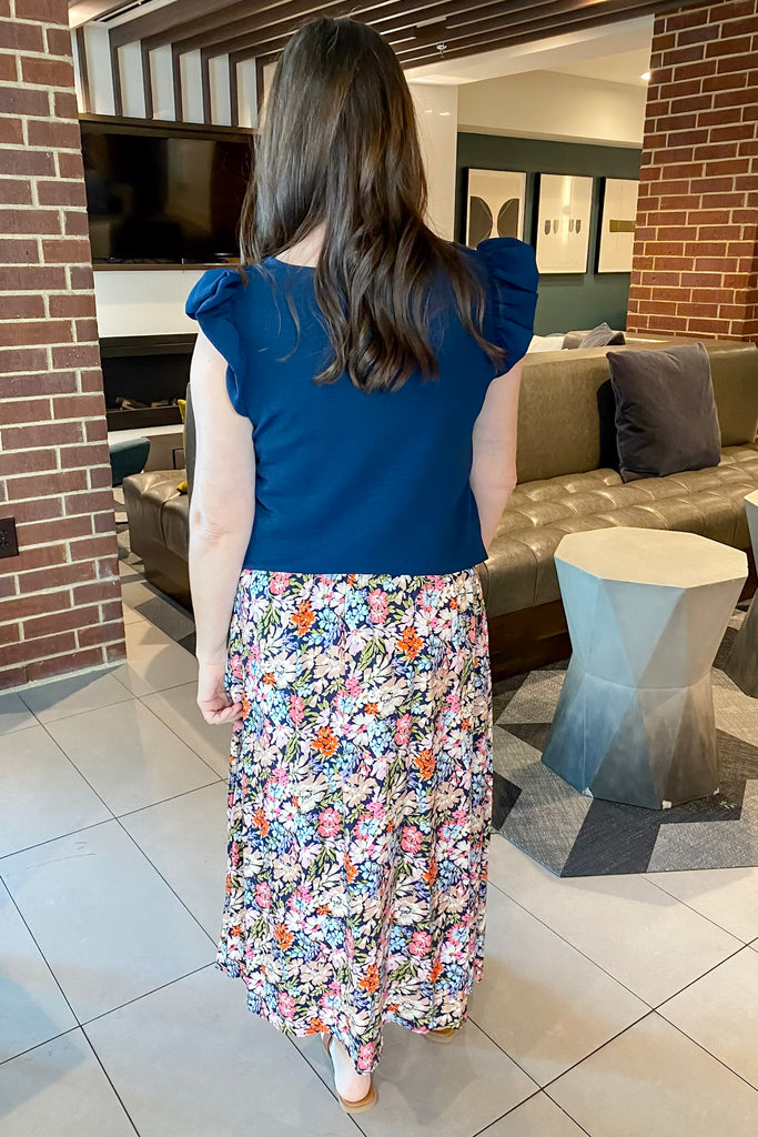 What To Do Floral Print Midi Skirt - Lyla's: Clothing, Decor & More - Plano Boutique