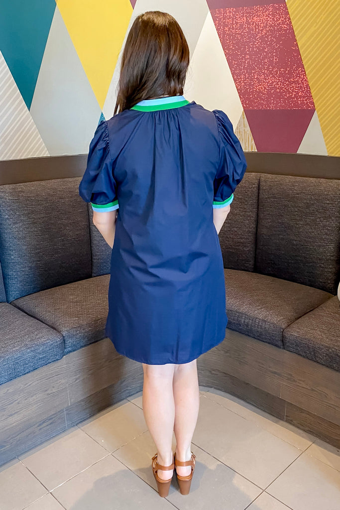 Stay in The Know Navy Dress - Lyla's: Clothing, Decor & More - Plano Boutique