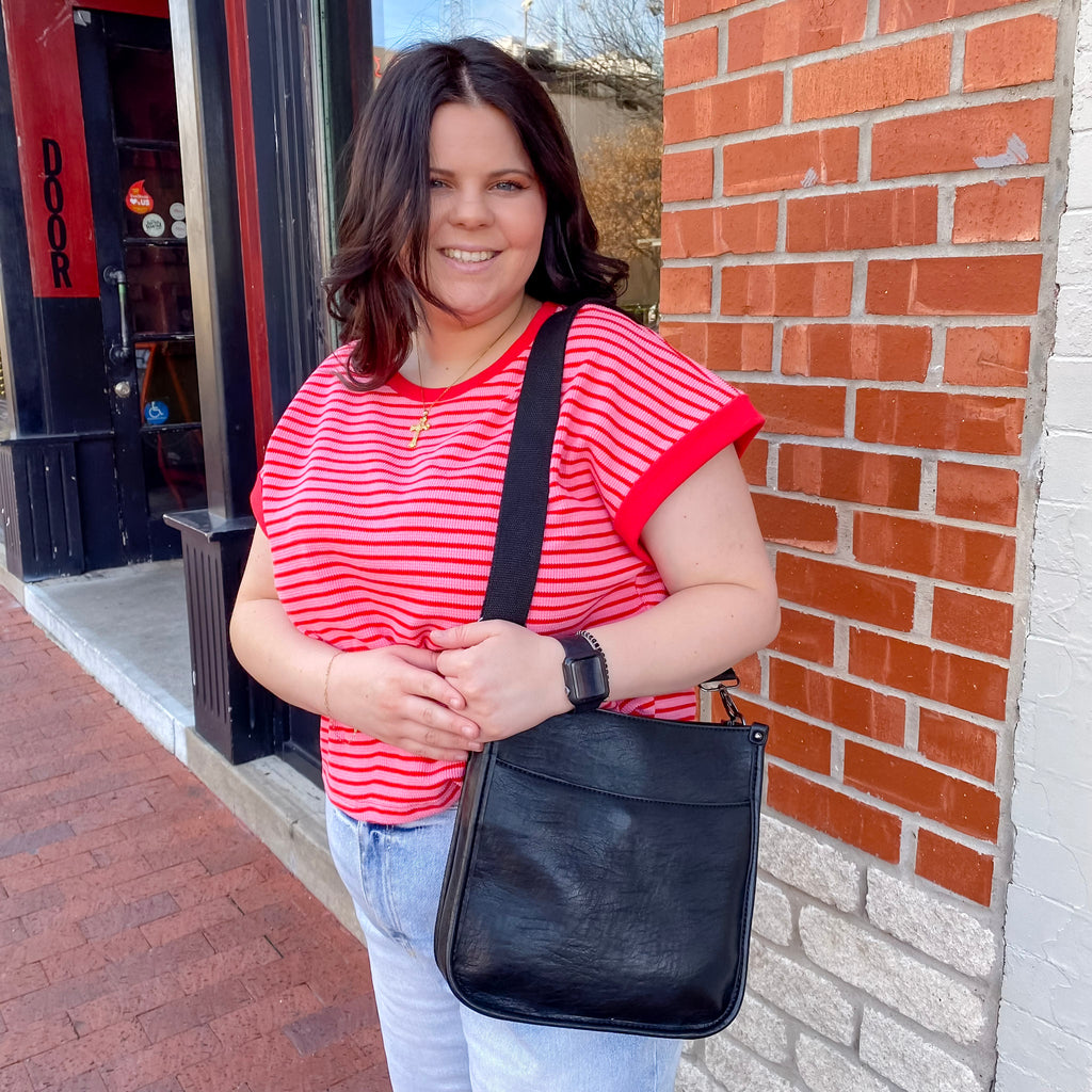 Jen & Co Posie Crossbody Handbag - Black - Lyla's: Clothing, Decor & More - Plano Boutique