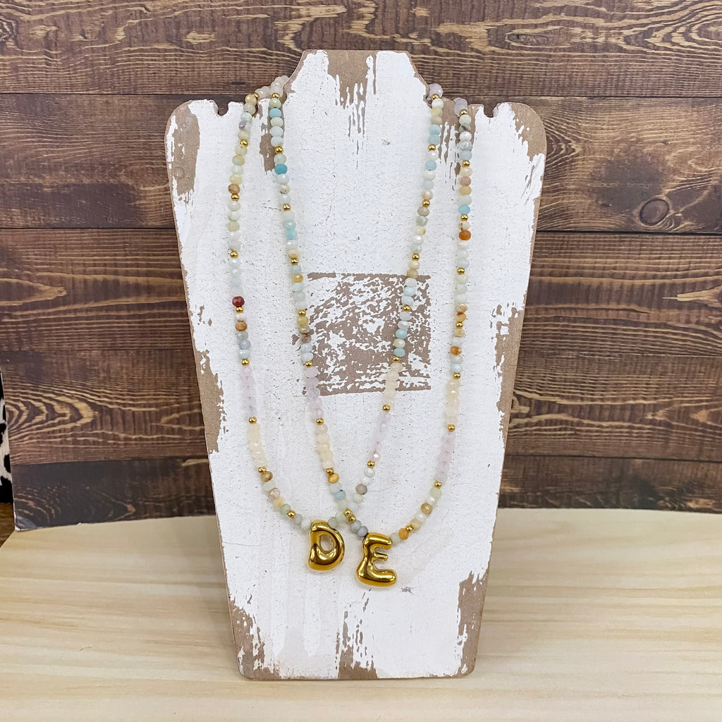 Pastel Bubble Initial Necklace - Lyla's: Clothing, Decor & More - Plano Boutique