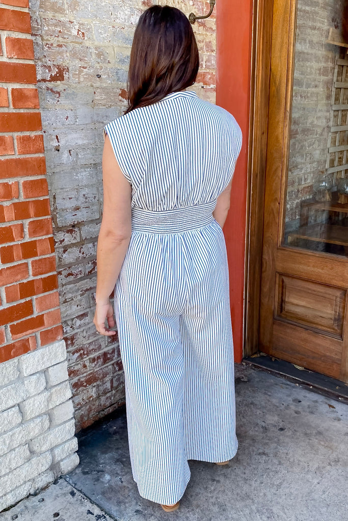 See Me Go Striped Jumpsuit - Lyla's: Clothing, Decor & More - Plano Boutique