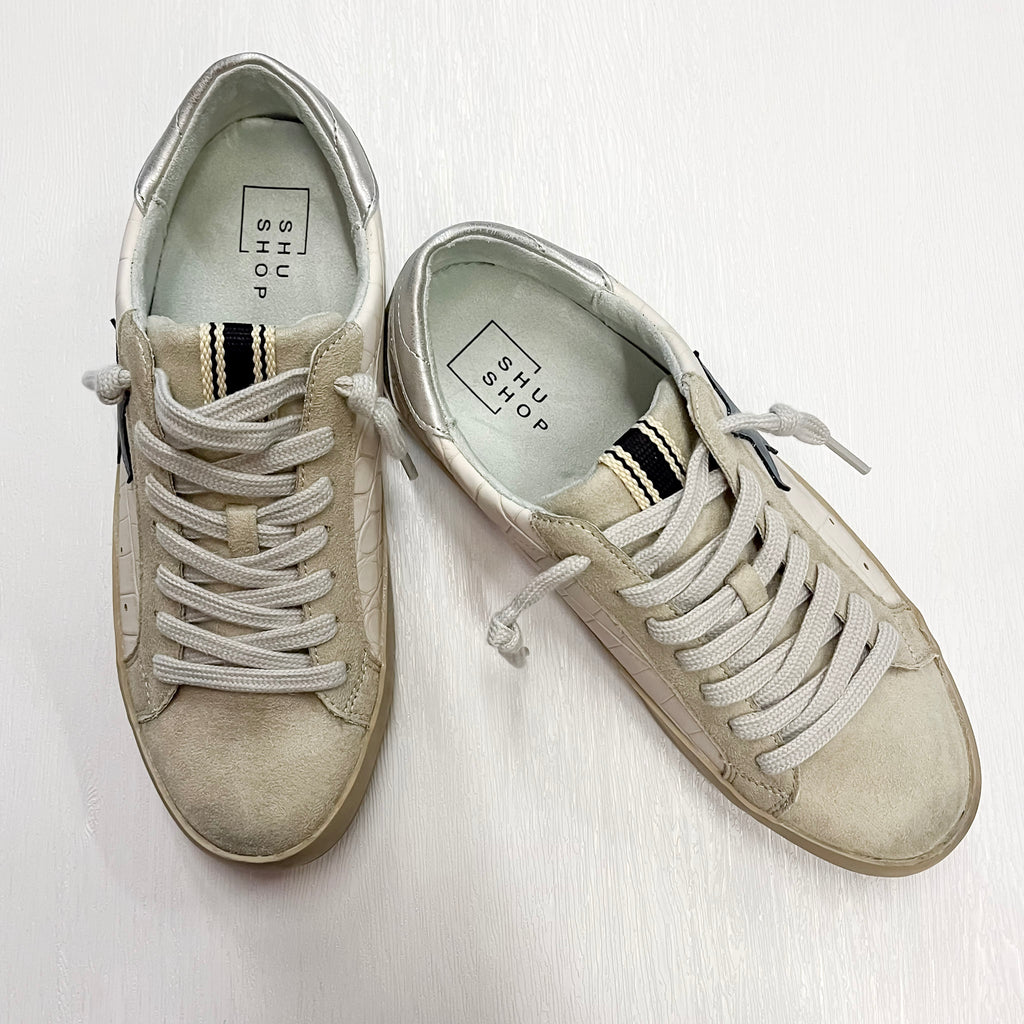 Paula Beige Corc Blue Star Shu Shop Sneaker - Lyla's: Clothing, Decor & More - Plano Boutique