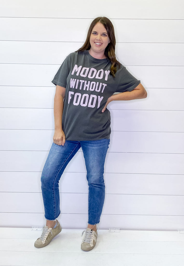 Moody without Foody Grey Top - Lyla's: Clothing, Decor & More - Plano Boutique