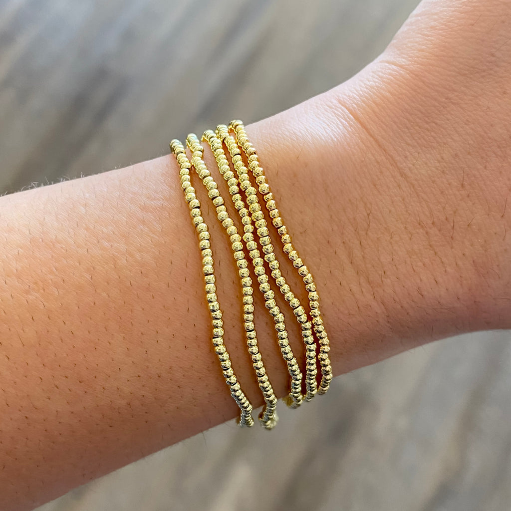 Gold 2mm Stack Bracelet by Splendid Iris - Lyla's: Clothing, Decor & More - Plano Boutique