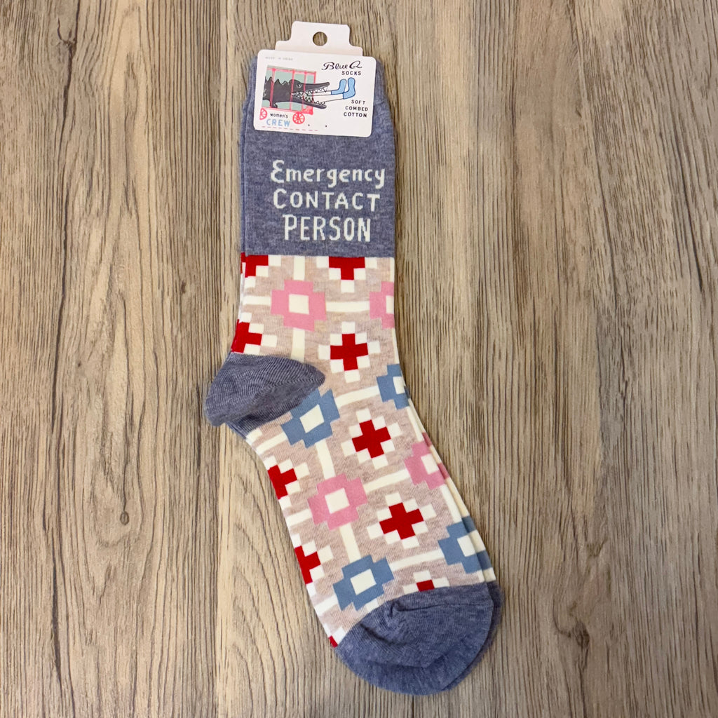 Emergency Contact Person Ladies Socks - Lyla's: Clothing, Decor & More - Plano Boutique