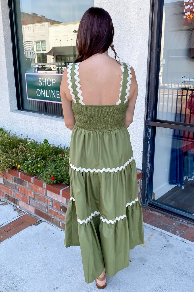 Autumn Leaf Fern Midi Dress - Lyla's: Clothing, Decor & More - Plano Boutique