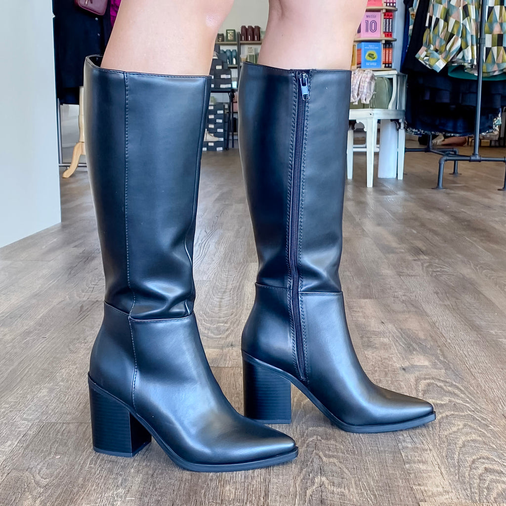Vapor Pointed Toe Black Boot - Lyla's: Clothing, Decor & More - Plano Boutique