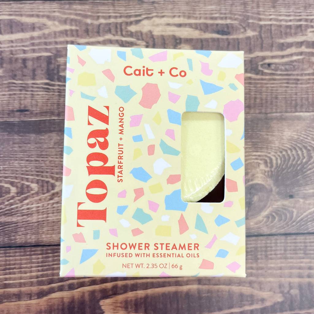 Cait & Co Gem Shower Steamer - Topaz - Lyla's: Clothing, Decor & More - Plano Boutique