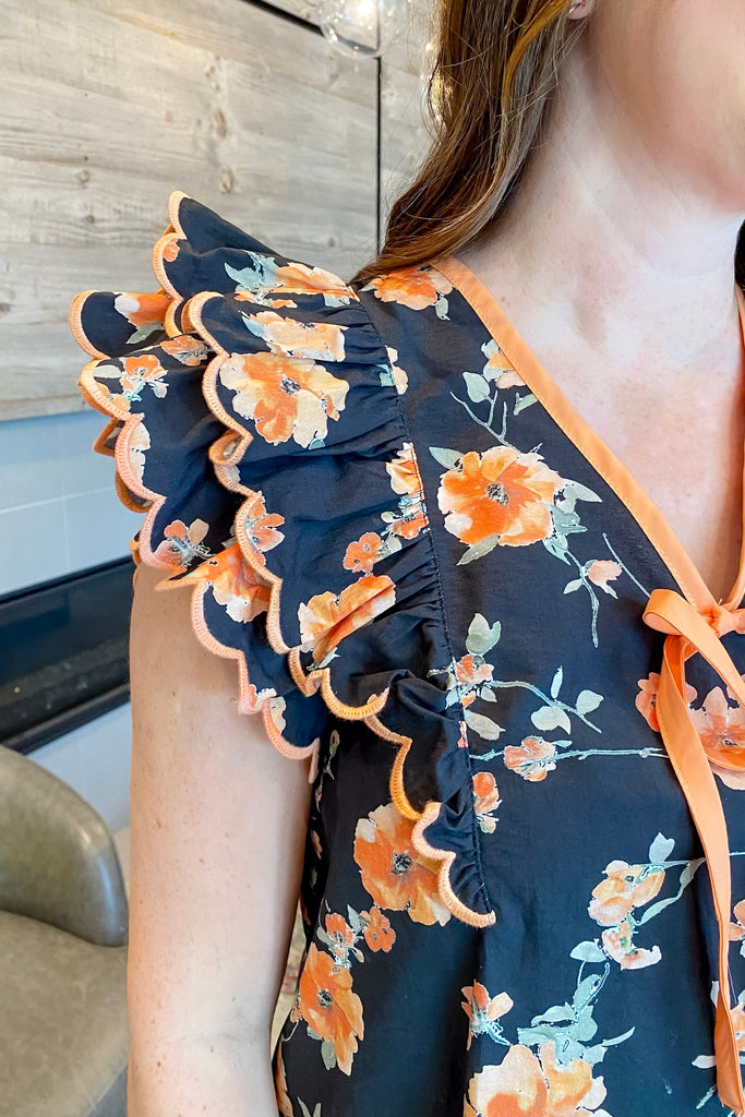 Maybe We Should Black Floral Print Top - Lyla's: Clothing, Decor & More - Plano Boutique