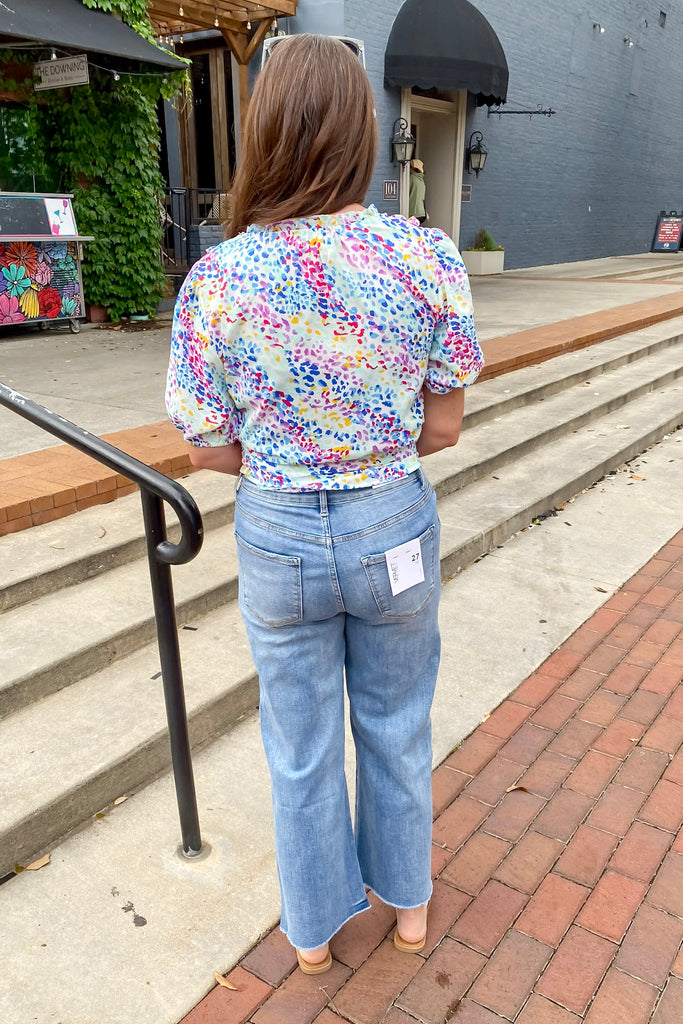 Olivia Mischief Super High Rise Crop Wide Leg Denim By Vervet - Lyla's: Clothing, Decor & More - Plano Boutique