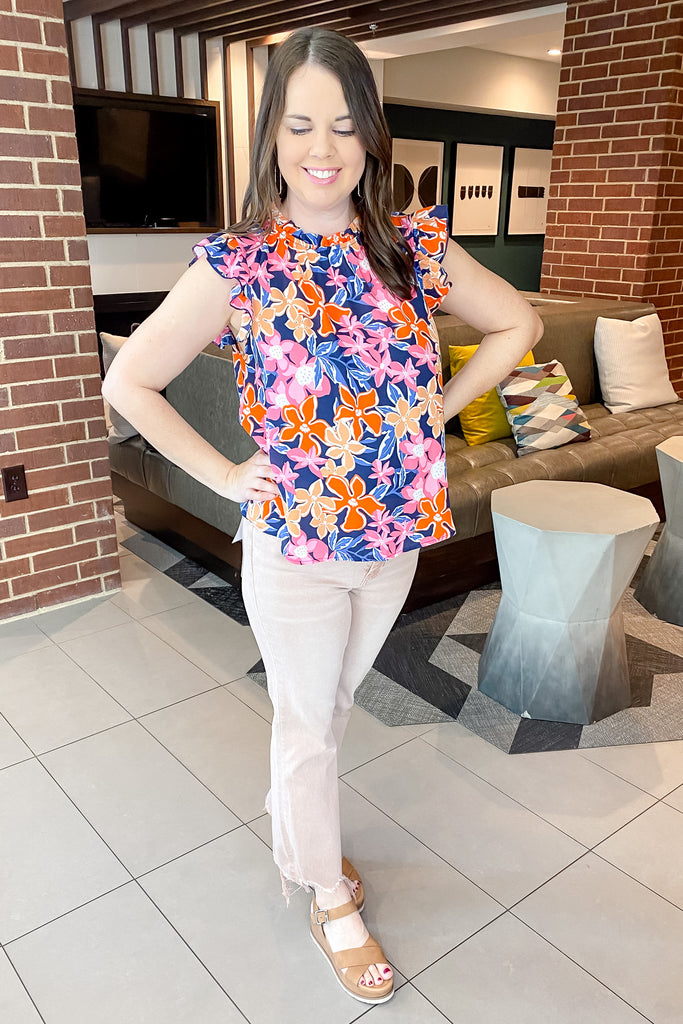Got To Have Navy Floral Print Top - Lyla's: Clothing, Decor & More - Plano Boutique