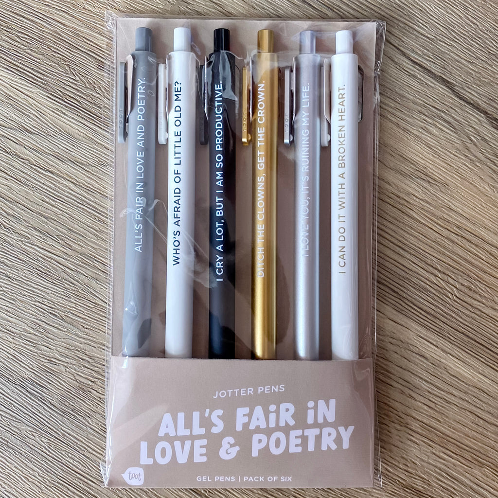 Swiftie Jotter Pens - All's Fair in Love and Poetry - Lyla's: Clothing, Decor & More - Plano Boutique