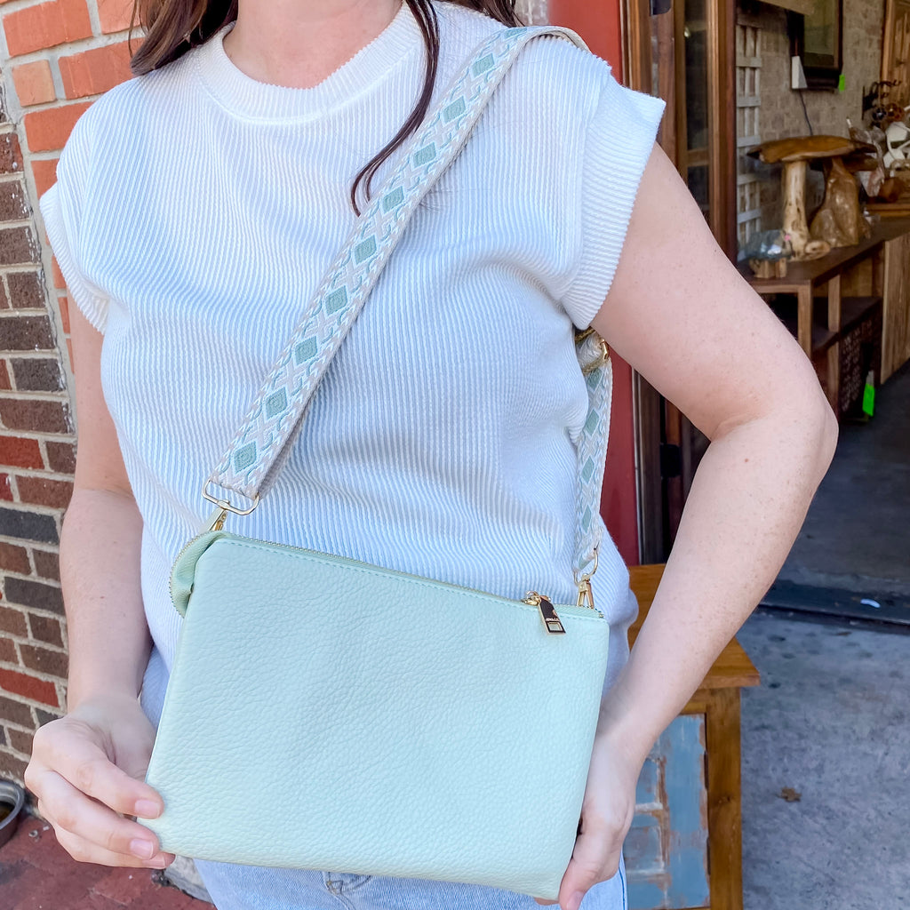 Jen & Co Izzy Crossbody Handbag - Light Fern - Lyla's: Clothing, Decor & More - Plano Boutique