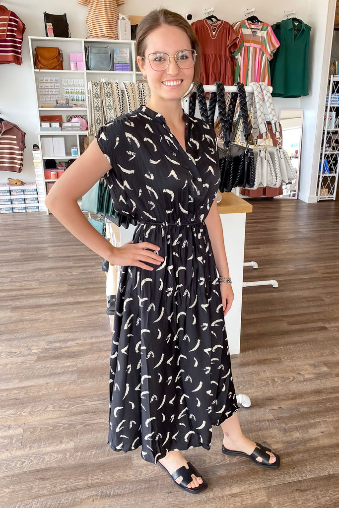 There for You Black Midi Dress - Lyla's: Clothing, Decor & More - Plano Boutique
