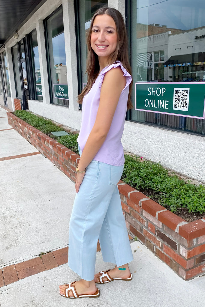 Olivia Cleared High Rise Wide Leg Denim By Vervet - Lyla's: Clothing, Decor & More - Plano Boutique