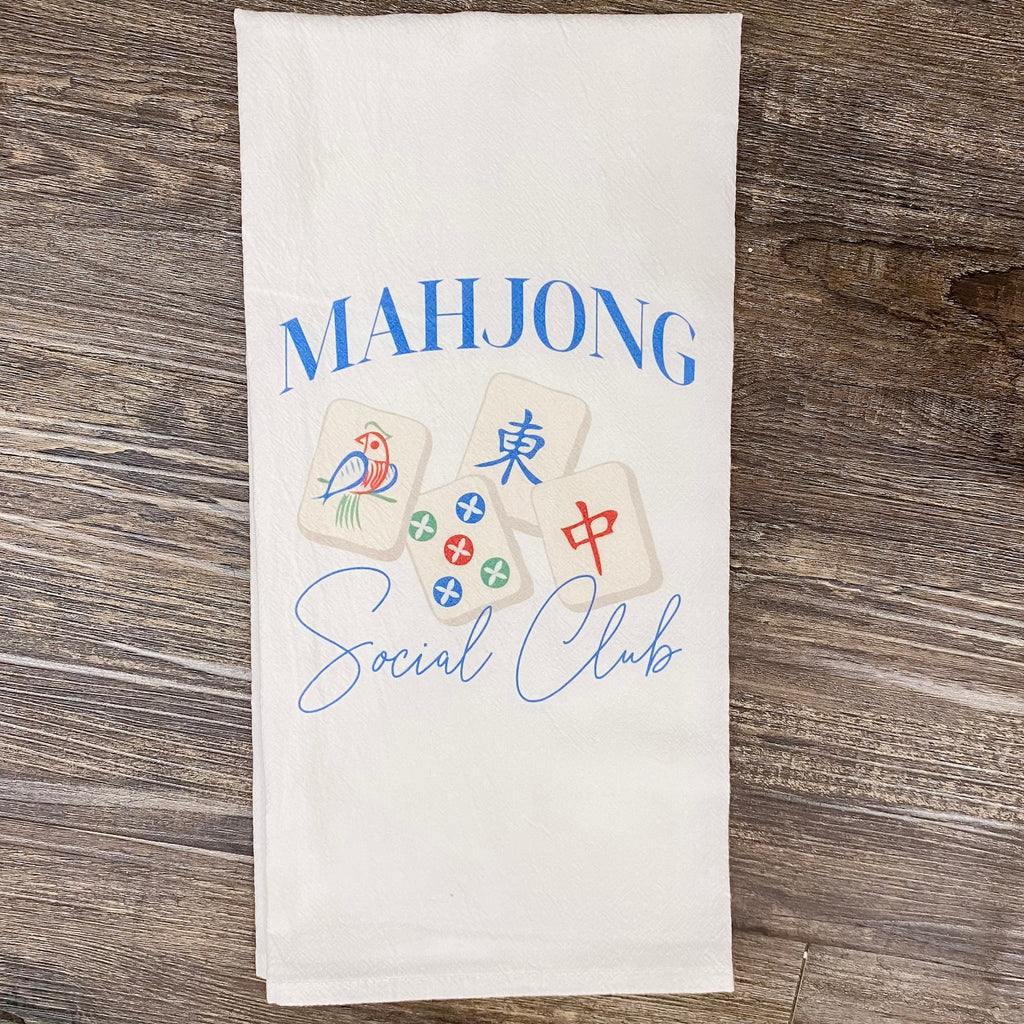 Mahjong Social Club Tea Towel - Lyla's: Clothing, Decor & More - Plano Boutique