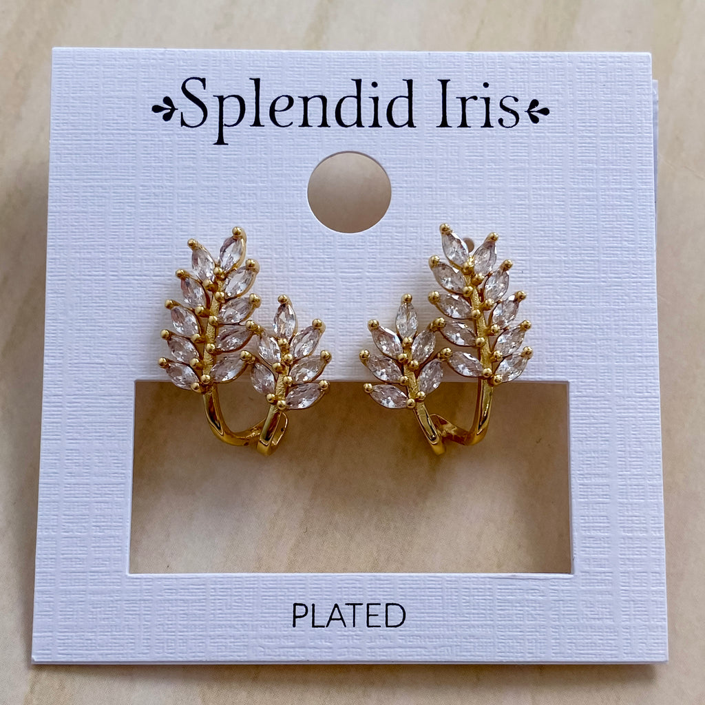 Gold 3/4 Hoop Leaves - Lyla's: Clothing, Decor & More - Plano Boutique