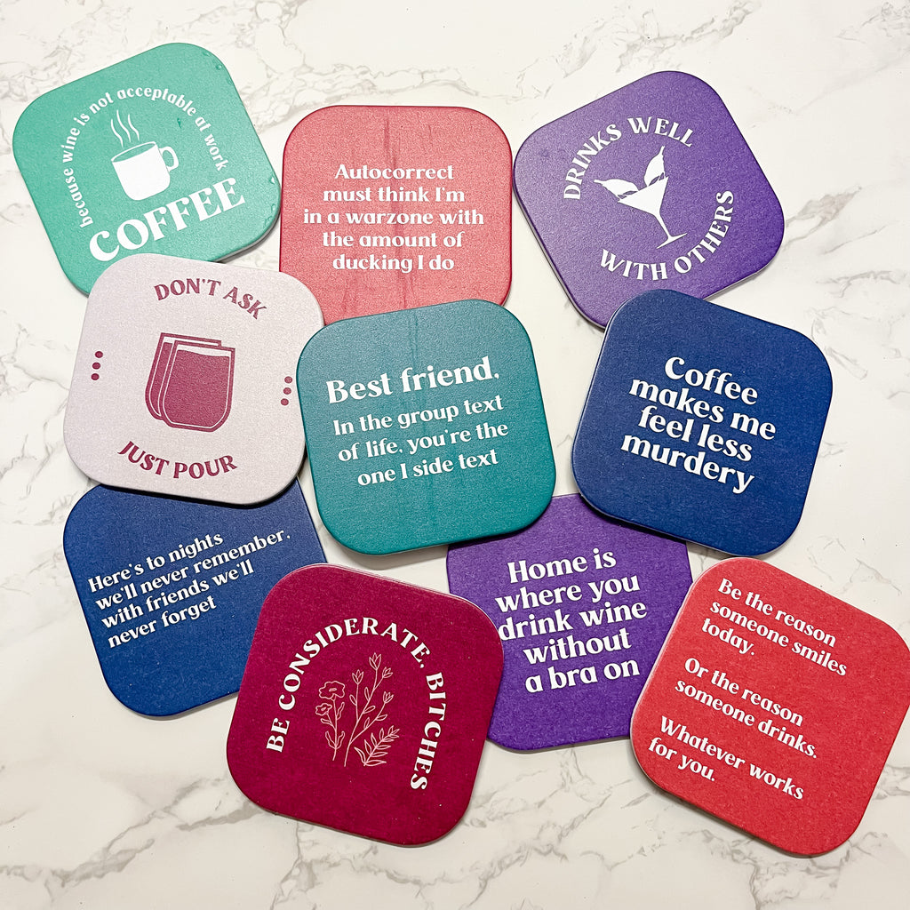 Funny Coasters - Lyla's: Clothing, Decor & More - Plano Boutique