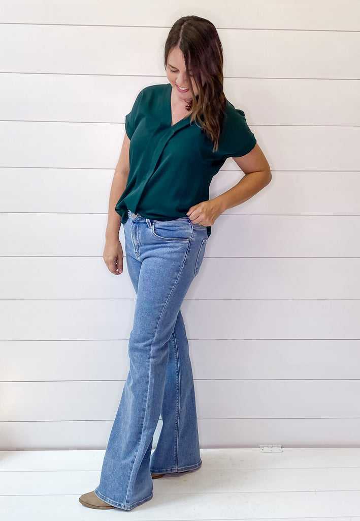 High Rise Clean Flare Denim by Risen - Lyla's: Clothing, Decor & More - Plano Boutique