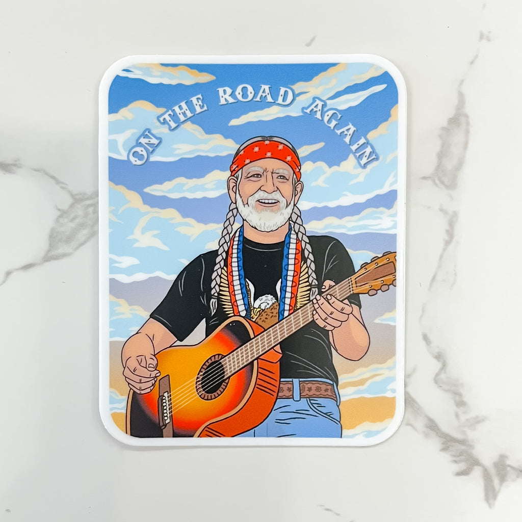 Willie On the Road Again Sticker - Lyla's: Clothing, Decor & More - Plano Boutique