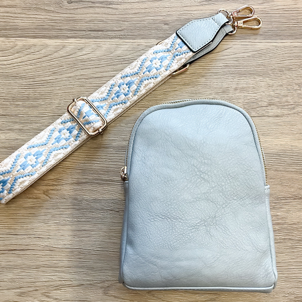 Jen & Co Ellen Crossbody Purse - Dusty Blue - Lyla's: Clothing, Decor & More - Plano Boutique