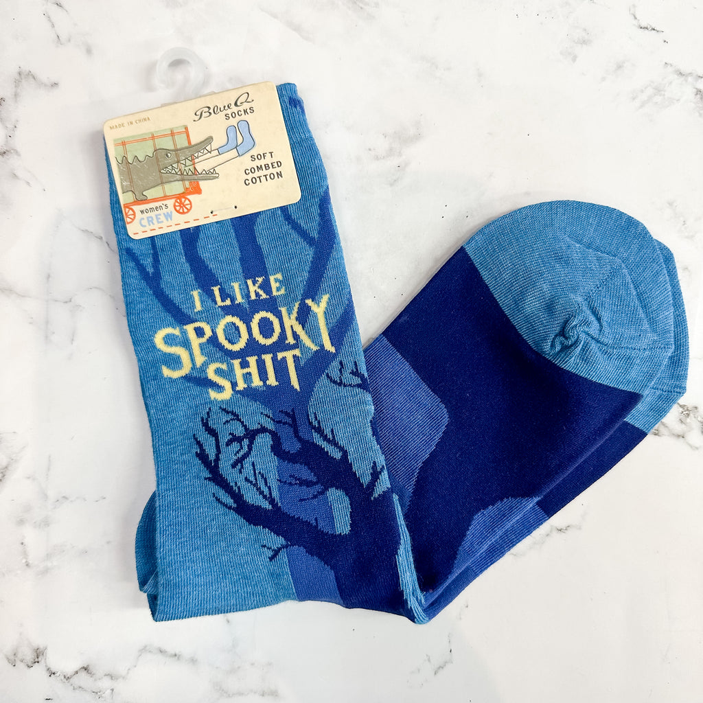 I Like Spooky Shit Ladies Socks - Lyla's: Clothing, Decor & More - Plano Boutique