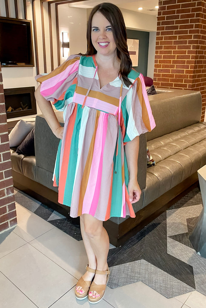 Center Of The Ring Multi Colored Dress - Lyla's: Clothing, Decor & More - Plano Boutique