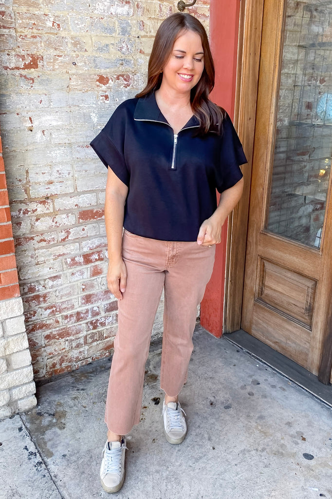 Melissa Leading Mid Rise Straight Crop Denim by Vervet - Lyla's: Clothing, Decor & More - Plano Boutique