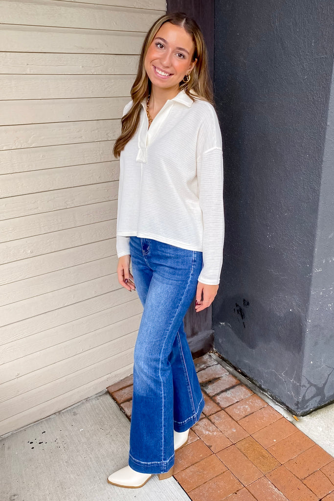 Made For You Cream Collar Sweater - Lyla's: Clothing, Decor & More - Plano Boutique