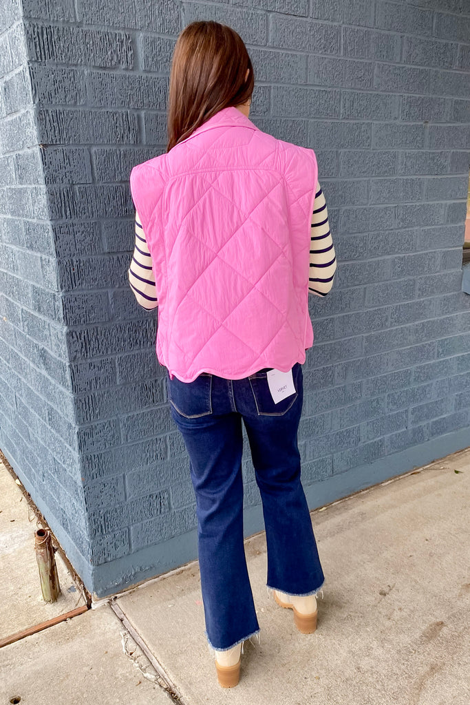 The Perfect Quilted Pink Vest - Lyla's: Clothing, Decor & More - Plano Boutique