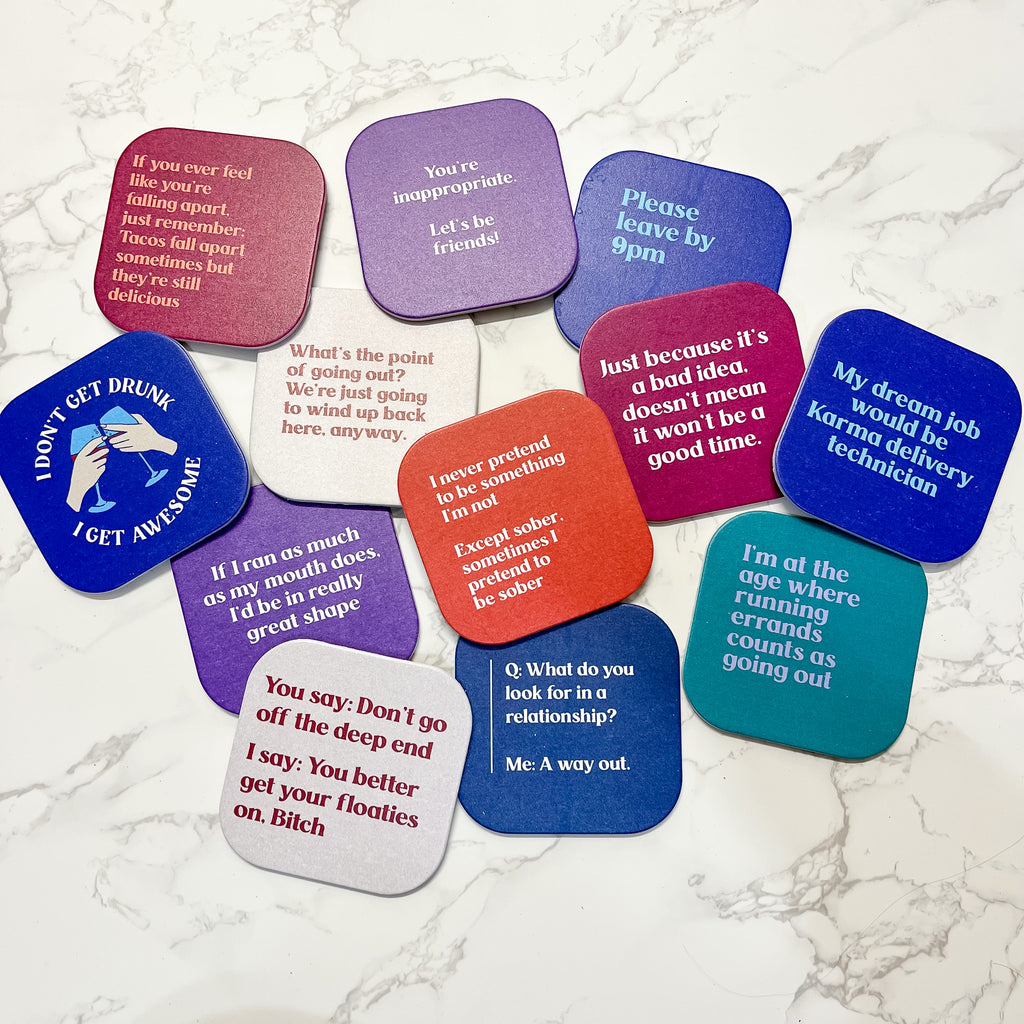 Funny Coasters - Lyla's: Clothing, Decor & More - Plano Boutique