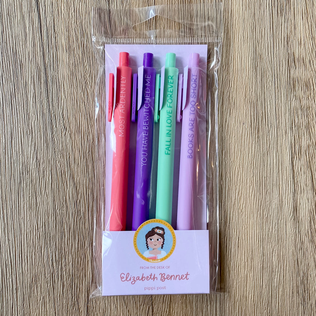 Pride & Prejudice Elizabeth Bennet Pen Set - Lyla's: Clothing, Decor & More - Plano Boutique