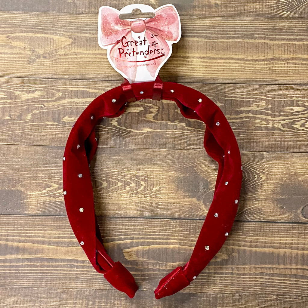 Sparkle Red Velvet Headband - Lyla's: Clothing, Decor & More - Plano Boutique