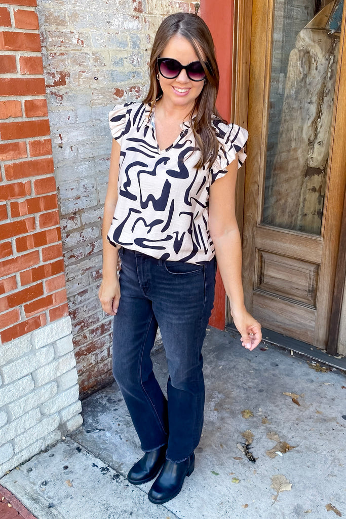 Bella The Favorite High Rise Raw Hem Kick Flare by Vervet - Lyla's: Clothing, Decor & More - Plano Boutique