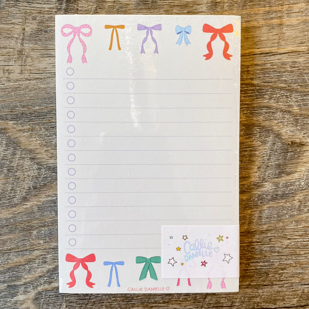 Coquette Bows To Do List Notepad - Lyla's: Clothing, Decor & More - Plano Boutique