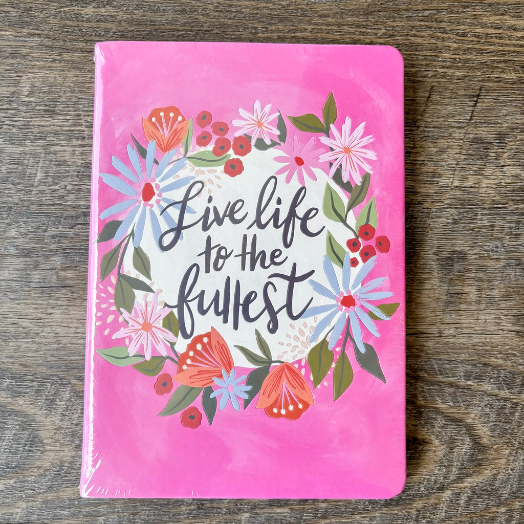Live Life to the Fullest Pink Floral Journal - Lyla's: Clothing, Decor & More - Plano Boutique
