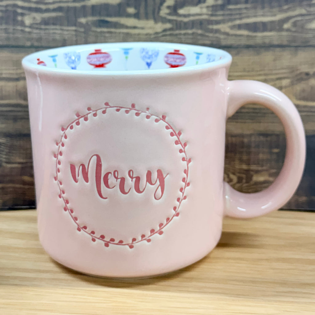 Merry Whimsical Pink Mug - Lyla's: Clothing, Decor & More - Plano Boutique