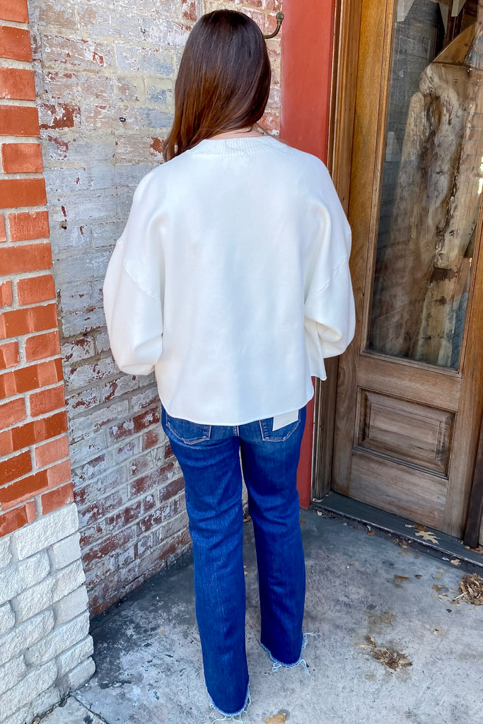 In Due Time Off White Sweater - Lyla's: Clothing, Decor & More - Plano Boutique