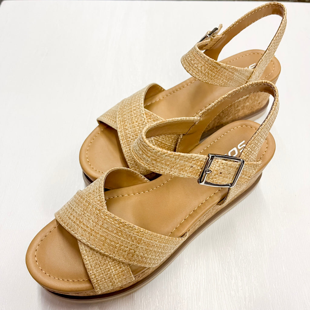 Seville Natural Raffia Wedge Sandal - Lyla's: Clothing, Decor & More - Plano Boutique