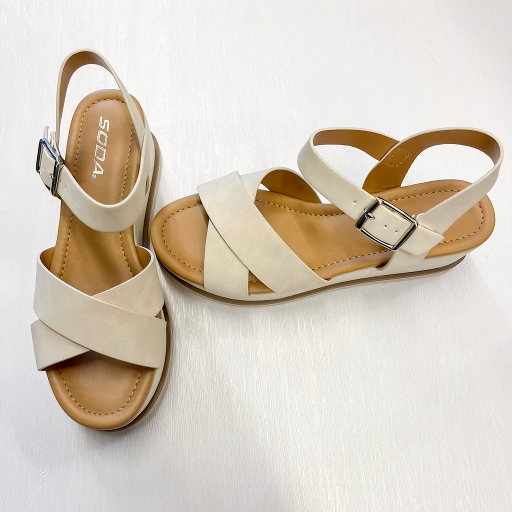 Clever Beige Wedge Shoe - Lyla's: Clothing, Decor & More - Plano Boutique