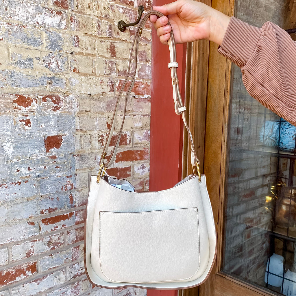 Jen & Co Ramona Crossbody w/ Large Back Pocket in Off White - Lyla's: Clothing, Decor & More - Plano Boutique