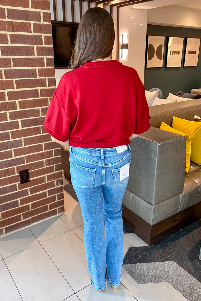 Skylar Allison High Rise Full Length Bootcut Jeans by Vervet - Lyla's: Clothing, Decor & More - Plano Boutique