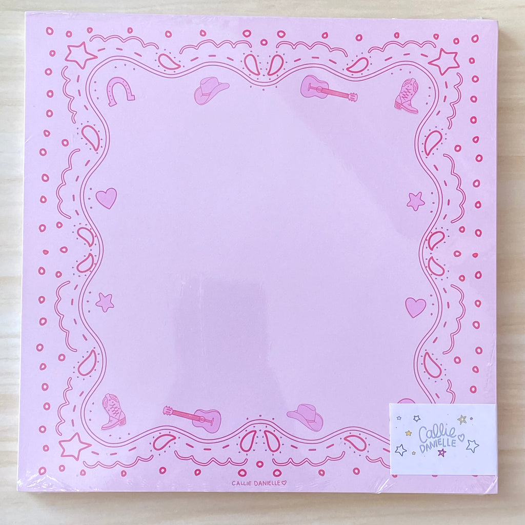 Pink Bandana Western Notepad - Lyla's: Clothing, Decor & More - Plano Boutique