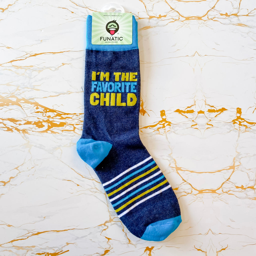I'm The Favorite Child Socks - Lyla's: Clothing, Decor & More - Plano Boutique