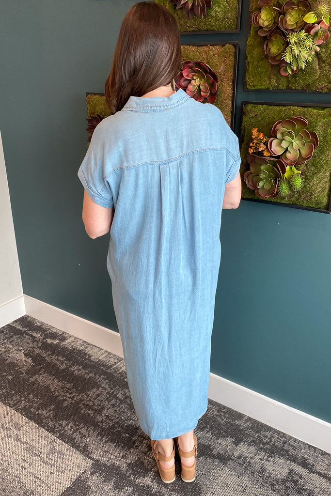 Crazy for You Mid Length Denim  Dress - Lyla's: Clothing, Decor & More - Plano Boutique