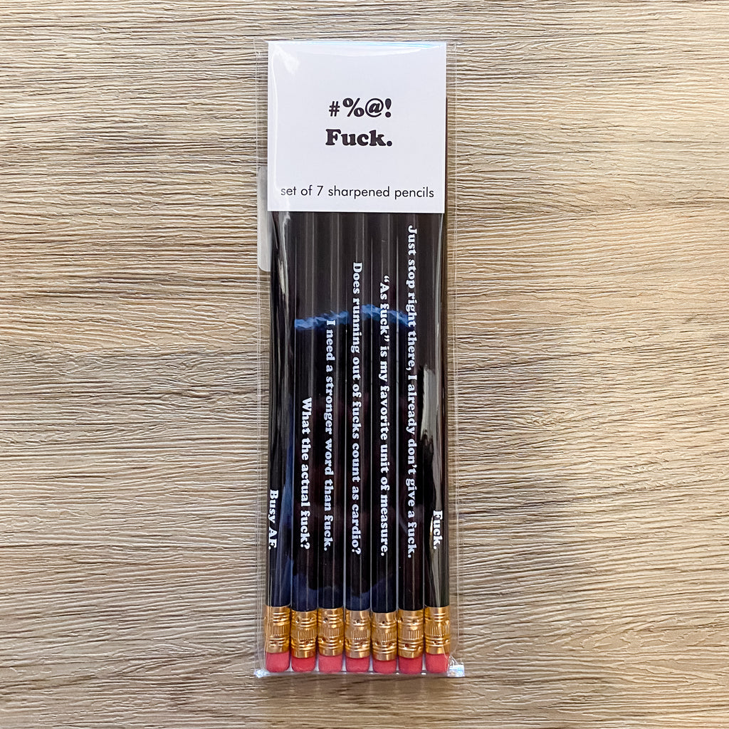 Pencil Set - #%@! Fuck - Lyla's: Clothing, Decor & More - Plano Boutique