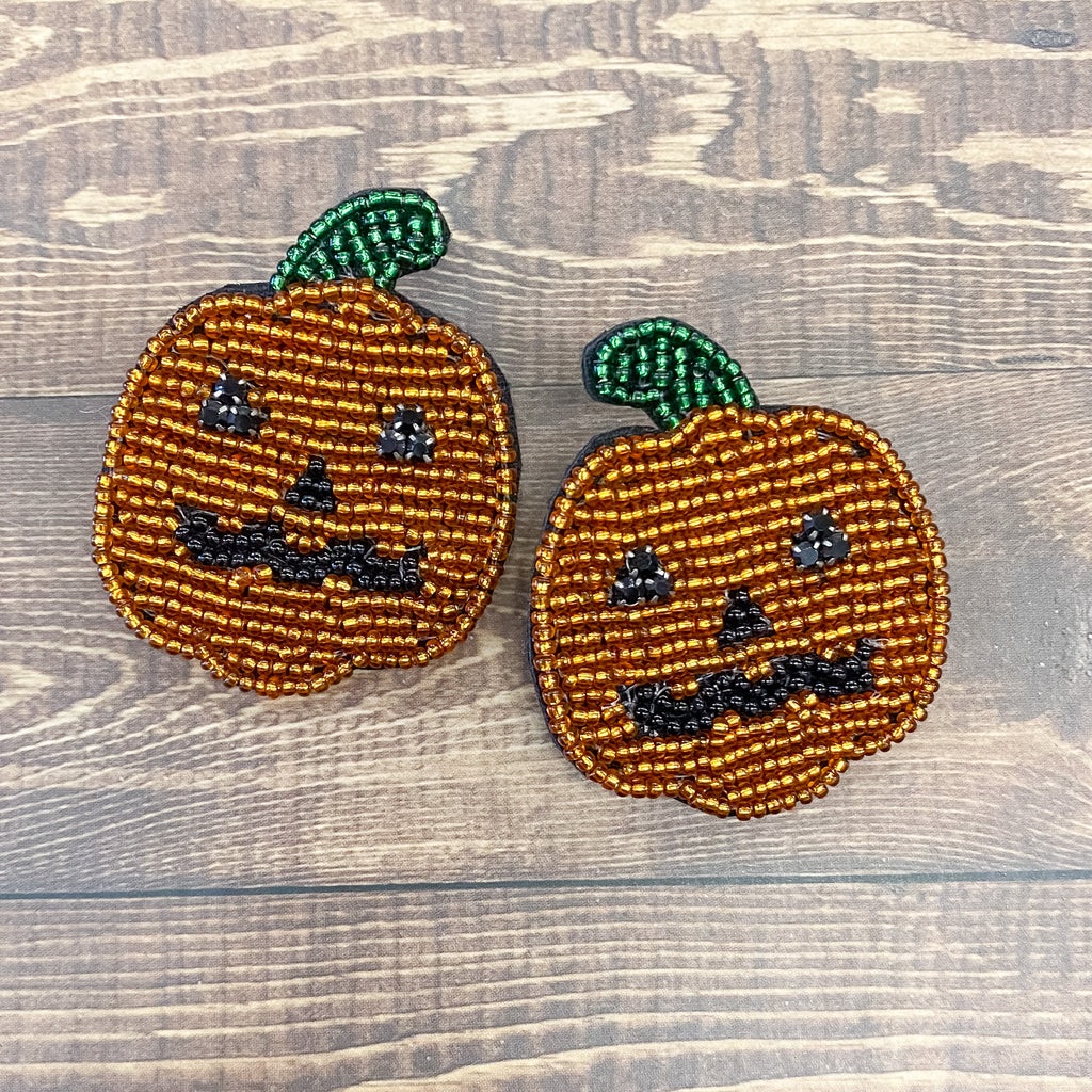 Halloween Pumpkin Earrings - Lyla's: Clothing, Decor & More - Plano Boutique