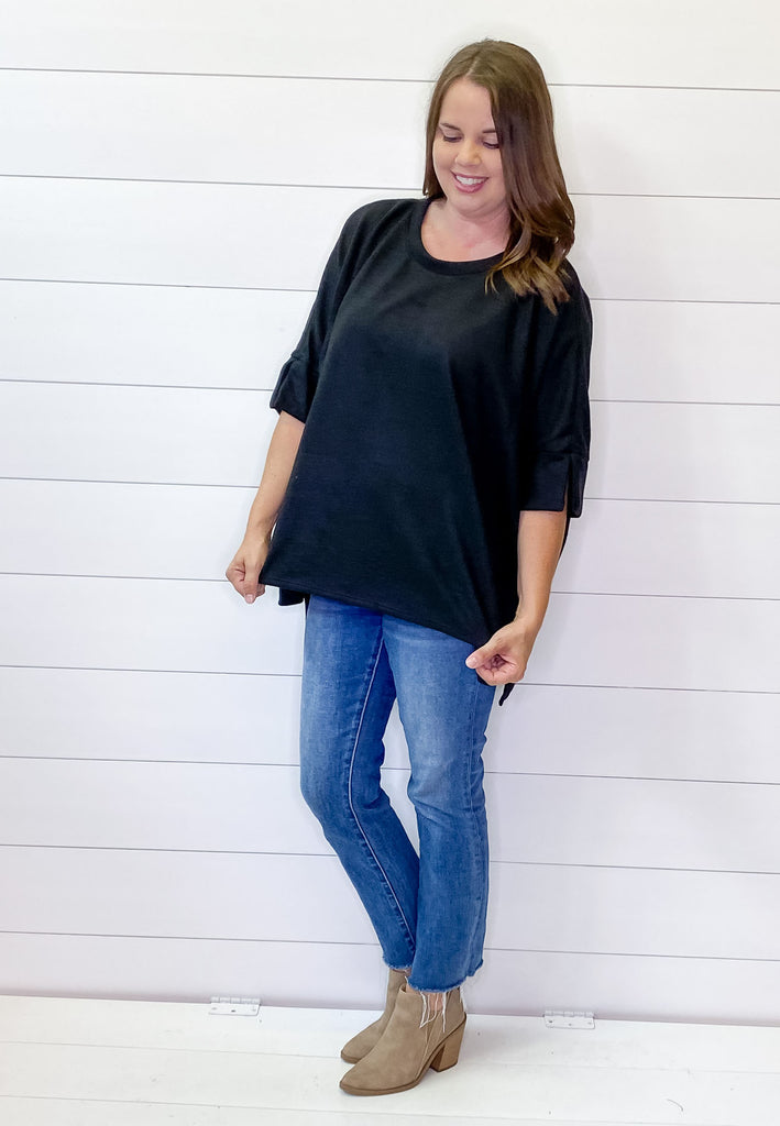 A Basic but Cute Black Sweater - Lyla's: Clothing, Decor & More - Plano Boutique