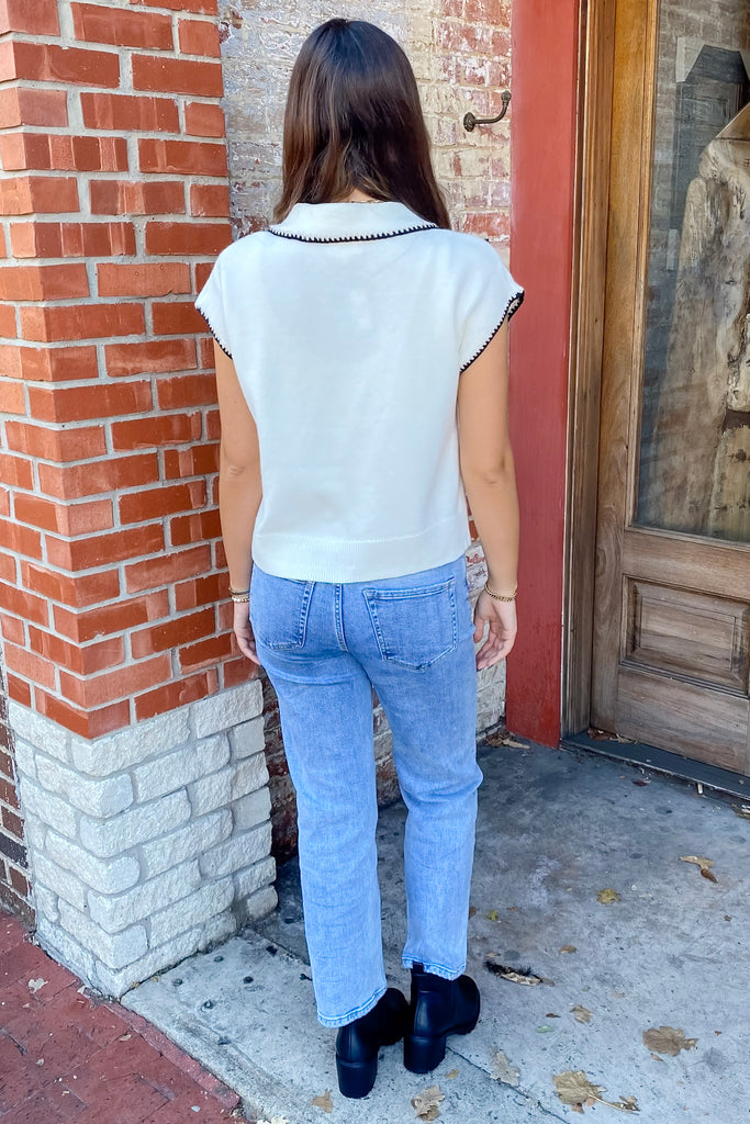 Fate of the Day Cream Polo Top - Lyla's: Clothing, Decor & More - Plano Boutique